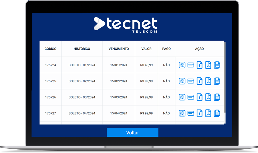 Boletos Tecnet Telecom